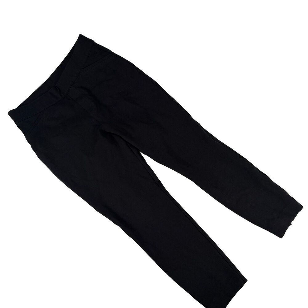 Spanx Black Pull-On Ponte Leggings Pants Faux Front Pockets Women's Size L/G
